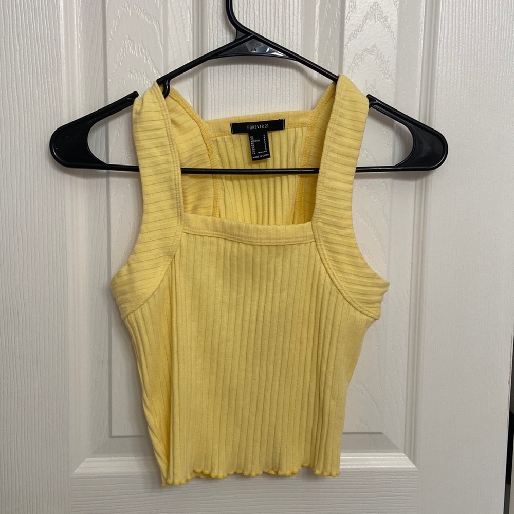 Yellow Forever 21 Crop Top